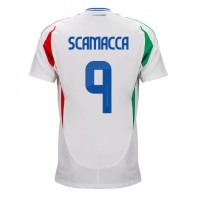 Camiseta Italia Gianluca Scamacca #9 Segunda Equipación Replica Eurocopa 2024 mangas cortas